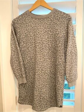 GAP Leopard-Print Hoodie Dress Youth large size 10 girls